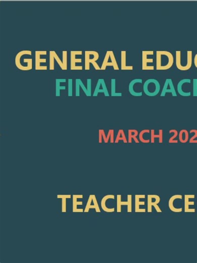 Final Coaching LET Review Day 1 - Join Us!