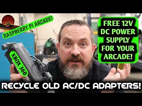 How to make a free/cheap 12V DC power supply for your Custom Raspberry Pi Arcade Cabinet! Ep#12