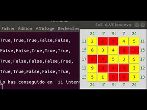 Juego Python3 , matriz Rusa 5x5 en tkinter