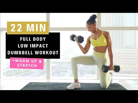 23 minute Dumbbell HIIT Workout | Full Body & Low Impact