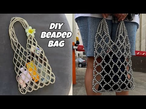 DIY TRENDY NET BEADED BAG ✨ Full Step by Step Tutorial for Beginners | How to make big sized net bag