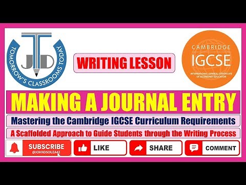 Mastering Journal Entry Writing for Cambridge IGCSE | Updated