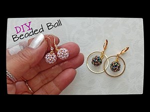 Cutest Beaded Bead ✨ Hoop Earrings with dangling Component/Tutorial DIY