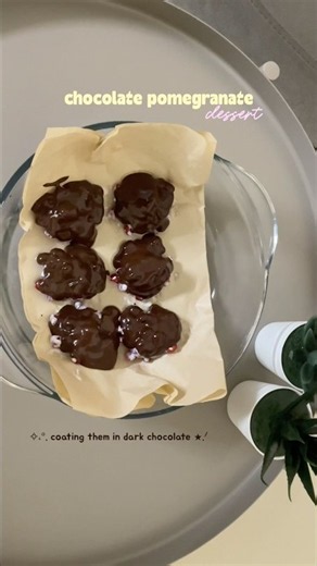 Chocolate Pomegranate Dessert🍫⭐️| 3 Ingredient Dessert #dessertshorts