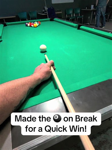 Quick Win on the Break Shot in Pool