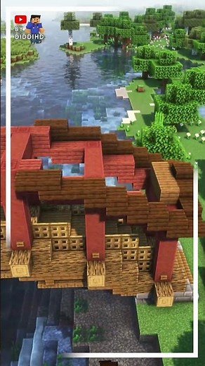 Minecraft: Building a Japanese Bridge - Tutorial #minecraft