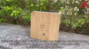 Bird Chirping Sound Device, Singing Bird Box Machine, Motion Sensor Activated Speaker with Natural Sounds, Nature Ambient Noise for Spa, Bathroom, Toilet, Guest, Relaxation, Therapy & Sleeping, 4.7"