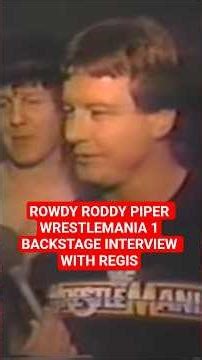 Rowdy Roddy Piper WRESTLEMANIA 1 backstage Footage & news coverage interview with Regis Philbin #wwe