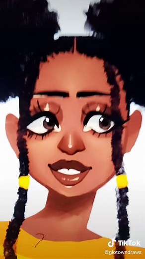 just a quick tutorial for drawing black hair! #blackartist #blackhair #digitalart #myart #artontiktok #blackart #procreate #naturalhair