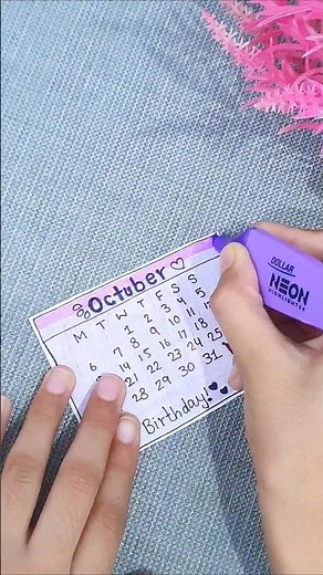 October calendar craft 🦋