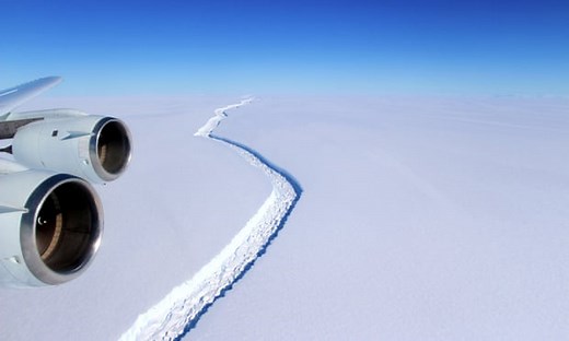 'Larsen C' iceberg about to break off Antarctic shelf – video