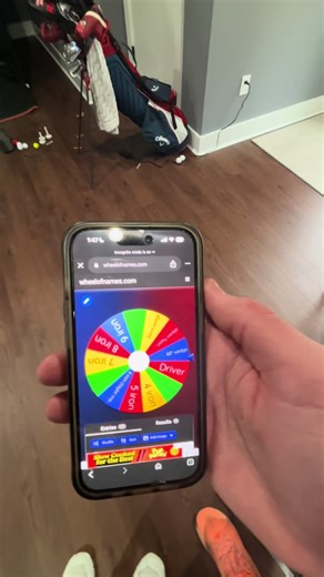 Play the second of 9 holes doing the random club generator challenge #golf #randomclub #golfsimulator #para #pgatour