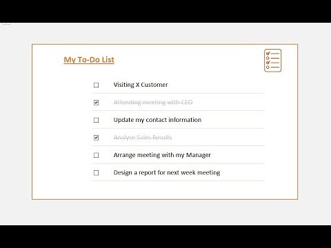 EXCEL - Designing To Do List تصميم قائمة المهام