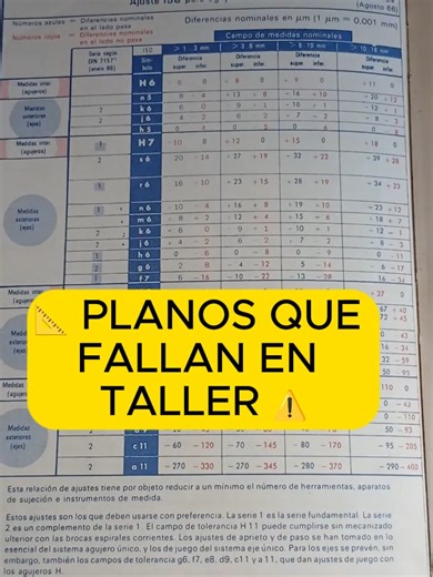 Muchos planos fallan no por AutoCAD, sino por falta de datos técnicos reales. Tolerancias incorrectas. Ajustes mal elegidos. Materiales sin criterio industrial. Por eso siempre recomiendo trabajar con tablas técnicas de referencia usadas en dibujo industrial y diseño mecánico. 📘 Ideal para: – Estudiantes de ingeniería – Dibujantes técnicos – Usuarios de AutoCAD e Inventor 👉 Acceso directo en el link de mi perfil #autocad ##dibujotecnico #diseñomecanico #ingenieria #modelado3d