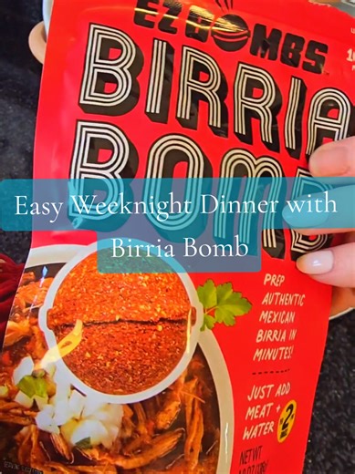 Make dinner effortless with this easy weeknight birria dinner using Birria Bomb. Packed with bold, authentic Mexican flavors, Birria Bomb instantly transforms beef, chicken, or pork into rich, slow-simmered birria—without hours in the kitchen. Just add it to your favorite protein, let it cook, and enjoy a flavor-packed meal perfect for busy nights. This quick birria recipe is ideal for tacos, quesadillas, burritos, nachos, or birria bowls, making it a family-friendly dinner everyone will love. W