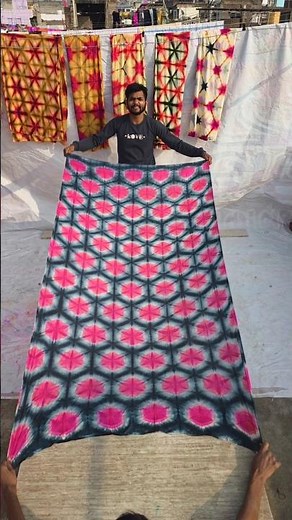 DIY Pink & Gray Tie-Dye Dress Material: Step-by-Step Tutorial! #diy #pink #dressmaterials #ethnic