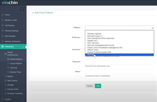 Backup solution that supports 15  Hypervisors - Vinchin Backup and Recovery