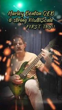 HARLEY BENTON QEB MULTISCALE 8-STRING FIRST TRY!! This guitar is INSANE!! #new #guitar #fannedfrets