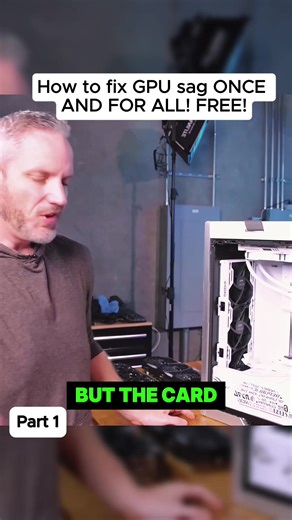 How to fix GPU sag ONCE AND FOR ALL! FREE!-p1#techtok #techtips #techreview #pcbuild #tech