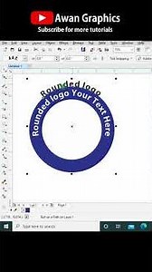 Round text logo || How to make round text logo in coreldraw || Graphic design