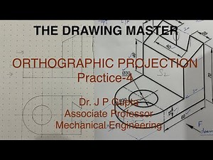 Orthographic Projection | Practice-4 | Engineering Drawing | Engineering Graphics
