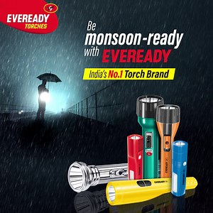 1K views · 67 reactions | Now dark clouds can't stop you from shining bright! ✨ In monsoon, always stay one step ahead with Eveready torches, your trustworthy companions. #Eveready #GiveMeRed #Torch #Flashlight #RechargeableTorches | Eveready India | Facebook