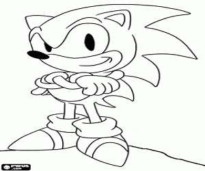 Sonic the Hedgehog from video game coloring page printable game