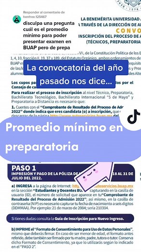 Respuesta a @henfree.125467 Promedio mínimo para presentar examen de admisión a preparatoria BUAP #universidad #puebla #examenbuap #buap #admisionbuap #examendeadmisionbuap #admisionbuap2023 #universidadenpuebla