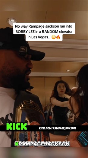 No way Rampage Jackson ran into BOBBY LEE In a random elevator in Las Vegas... 😳🔥