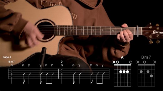 【带吉他和弦】朴彩英ROSE&火星哥Bruno Mars《APT》弹唱教学