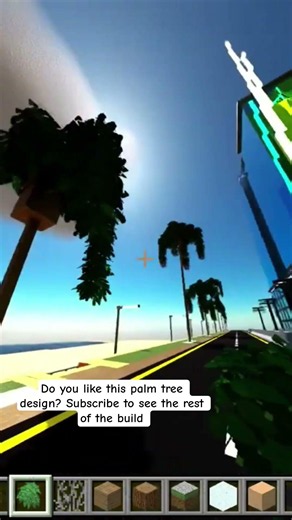 how to make a palm tree in minecraft #minecraft #gaming #minecraftbuilds #howtobuild #howto