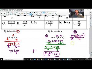 Literal Equation Worksheet 1 (ALGEBRA)