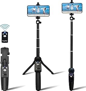Fugetek 42" Compact Selfie Stick & Tripod, Extendable, Wireless Bluetooth Remote, Lightweight Aluminum, Travel Ready, Compatible with iPhone 14 13 12 Pro Xs Max Xr X 8Plus 7 & Android