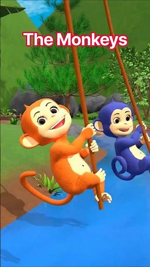 The Monkeys Go Swinging One by One Song Shorts 🐵 Super Simple Songs