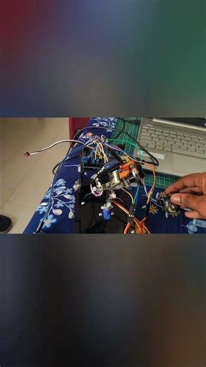 2 axis turret using Arduino UNO #arduino #dcmotor #shorts