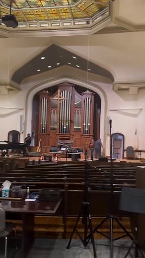11K views · 75 reactions | Getting set up what a beautiful place here in. Wesley United Methodist Church. Muscadine iowa. | The Singing Contractors | Facebook