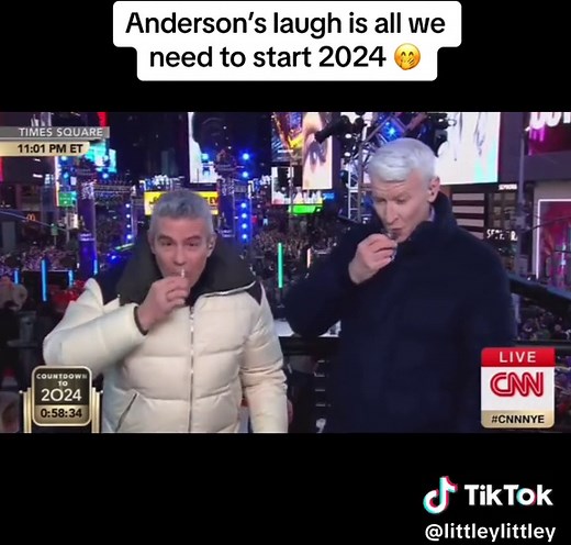ANDERSON’S LAUGH 🤣😂 I love it so much! Have them host everything 🥳 #cnnnye #andersoncooper #andycohen #bravo #bravotv #fyp #happynewyear #newyears2024