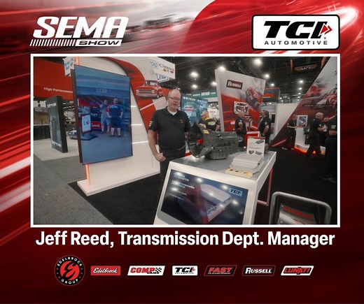Discover TCI's exciting new products! See the latest innovations with Transmission Department Manager Jeff Reed. #TCI #Innovation #NextLevel #NewProducts #EdelbrockGroup #SEMA2025 | TCI Automotive