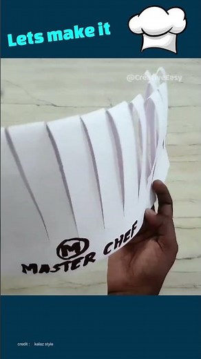 ✅ Easy! How to make a paper chef hat craft is really easy #diy ‪@CreativeEasy‬