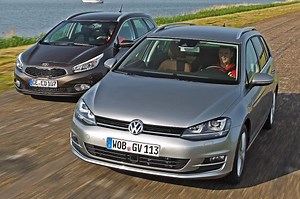 Kombi-Vergleich: VW Golf Variant gegen Kia cee'd SW - AUTO BILD
