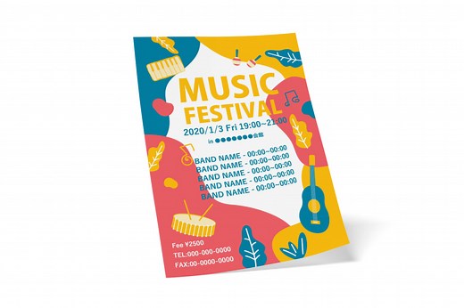 無料フライヤーテンプレート - ライブイベント・コンサートのフライヤーデザイン(3ver) | ASOBOAD