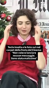 Tecla Insolia, presto al cinema con il film Primavera al fianco di Michele Riondino, si racconta in occasione di Natale al Messaggero. L’attrice ripercorre i momenti che hanno seguito il suo red carpet della Festa del Cinema di Roma nell’ottobre 2024 e racconta il restroscena degli scatti che l’hanno ritratta mentre si sistemava i capelli. “Sono stata malissimo”, dice. “Vorrei che di parlasse solo del mio lavoro”. di @valentina_panetta_ | Il Messaggero