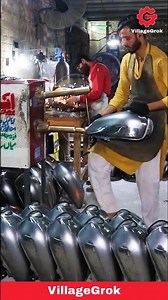 How Motorcycle Fuel Tanks Are Manufactured || #machine #shorts