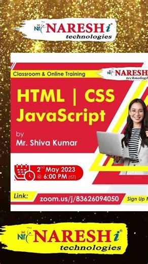 No 1 Best Html | CSS | JavaScript Classroom & Online Training Full Course 2023 | NareshIT