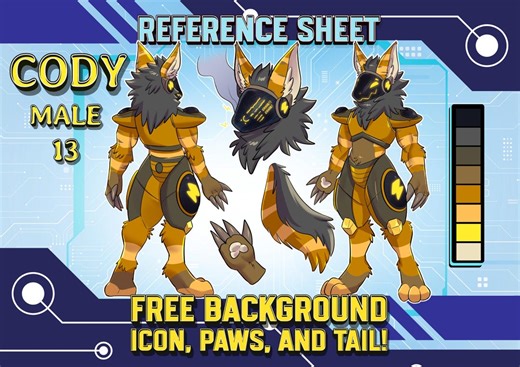 Furry Reference Sheet Commission: Custom Fursona Anthropomorphic Character Design, Protogen - Etsy UK