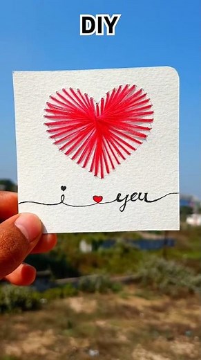 DIY Heart String Art ❤️ | Paper Craft Idea #shorts