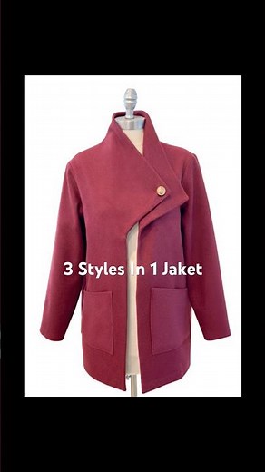3 Styles In 1 Jaket | Jaket Making #creative #sewing #diy