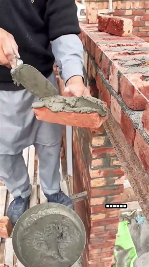 Precision Masonry: Bricks Cutting & Gap Filling Masterclass 🛠️ #satisfying #bricklaying