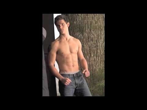 Taylor Lautner SHIRTLESS AND SHOWING OFF HIS MUSCLES!!!
