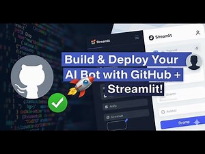 Build & Deploy Your AI Bot with GitHub + Streamlit! 🚀